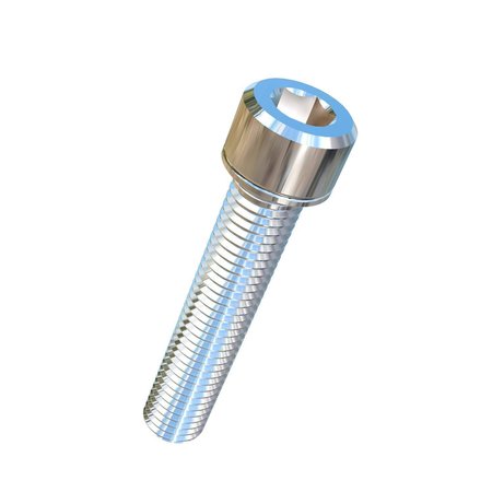 ALLIED TITANIUM 1/4"-28 Socket Head Cap Screw, Plain Titanium, 1-1/4 in Length 0016766